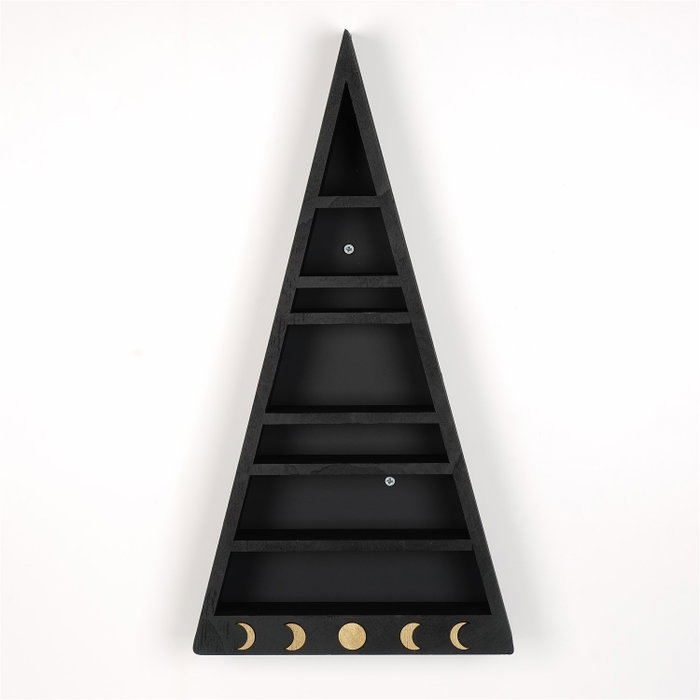 Hanah Home Cry002-S Estantería de pared de madera maciza Negra Hanah Home Cry002-S Estantería de pared de madera maciza Negra